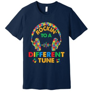 Rockin' To A Different Tune Autistic Awareness Premium T-Shirt