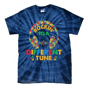 Rockin' To A Different Tune Autistic Awareness Tie-Dye T-Shirt