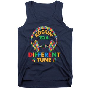 Rockin' To A Different Tune Autistic Awareness Tank Top