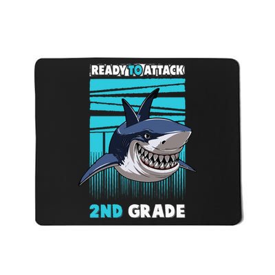 Ready To Attack 2nd Grade Shark Gifts Funny Mousepad