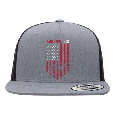 Radiology Tech American Flag Usa Xray Technologist Gift Flat Bill Trucker Hat