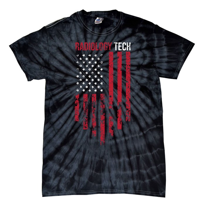 Radiology Tech American Flag Usa Xray Technologist Gift Tie-Dye T-Shirt