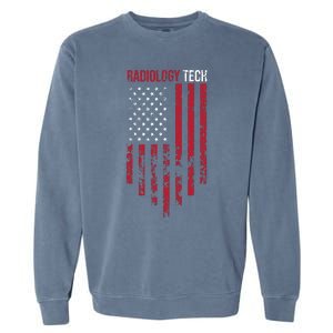 Radiology Tech American Flag Usa Xray Technologist Gift Garment-Dyed Sweatshirt