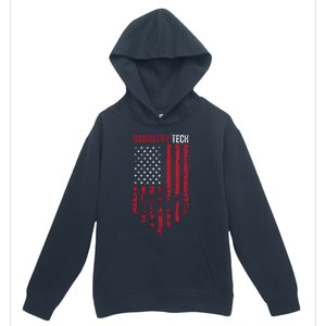 Radiology Tech American Flag Usa Xray Technologist Gift Urban Pullover Hoodie