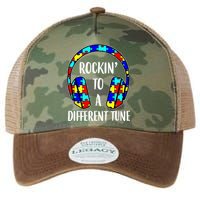 Rockin To A Different Tune Autism Awareness Legacy Tie Dye Trucker Hat