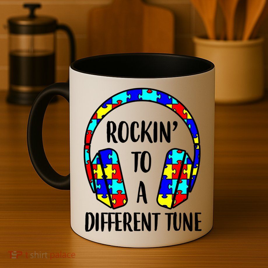 Rockin To A Different Tune Autism Awareness Mug