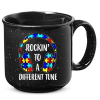 Rockin To A Different Tune Autism Awareness 15oz Campfire Ceramic Mug
