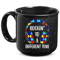 Rockin To A Different Tune Autism Awareness 15oz Campfire Ceramic Mug