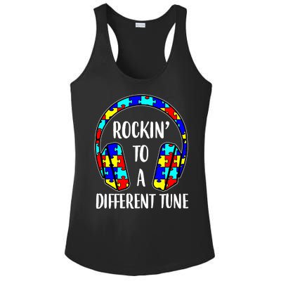 Rockin To A Different Tune Autism Awareness Ladies PosiCharge Competitor Racerback Tank