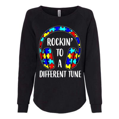 Rockin To A Different Tune Autism Awareness Womens California Wash Sweatshirt