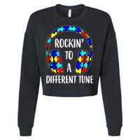 Rockin To A Different Tune Autism Awareness Cropped Pullover Crew