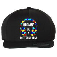 Rockin To A Different Tune Autism Awareness Wool Snapback Cap