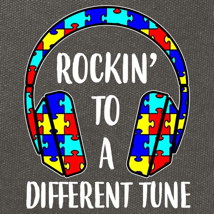 Rockin To A Different Tune Autism Awareness Cotton Canvas Backpack