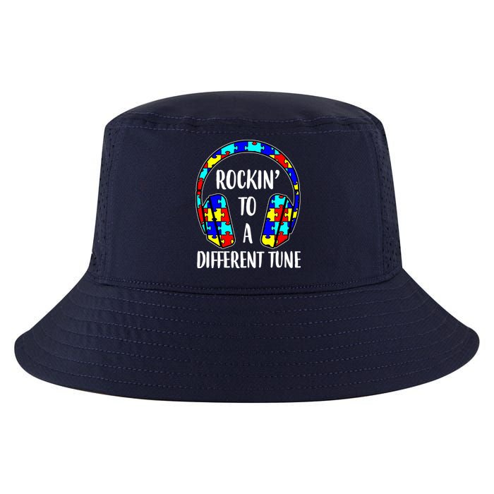 Rockin To A Different Tune Autism Awareness Cool Comfort Performance Bucket Hat