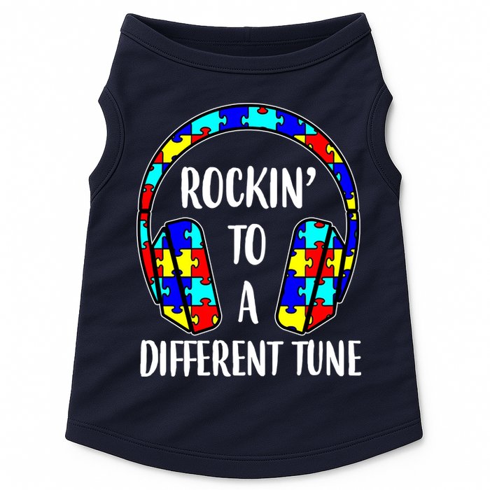 Rockin To A Different Tune Autism Awareness Doggie Tank