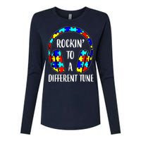 Rockin To A Different Tune Autism Awareness Womens Cotton Relaxed Long Sleeve T-Shirt