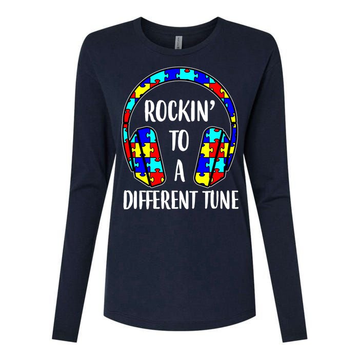 Rockin To A Different Tune Autism Awareness Womens Cotton Relaxed Long Sleeve T-Shirt