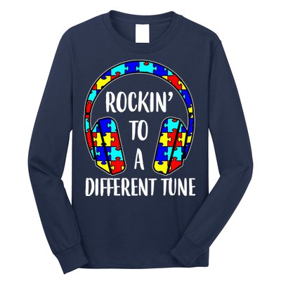 Rockin To A Different Tune Autism Awareness Long Sleeve Shirt