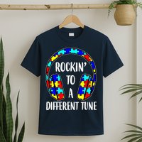 Rockin To A Different Tune Autism Awareness T-Shirt
