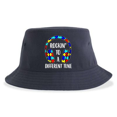 Rockin To A Different Tune Autism Awareness Sustainable Bucket Hat