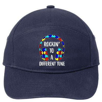 Rockin To A Different Tune Autism Awareness 7-Panel Snapback Hat