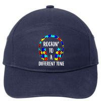 Rockin To A Different Tune Autism Awareness 7-Panel Snapback Hat