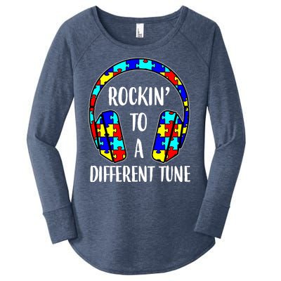 Rockin To A Different Tune Autism Awareness Women's Perfect Tri Tunic Long Sleeve Shirt