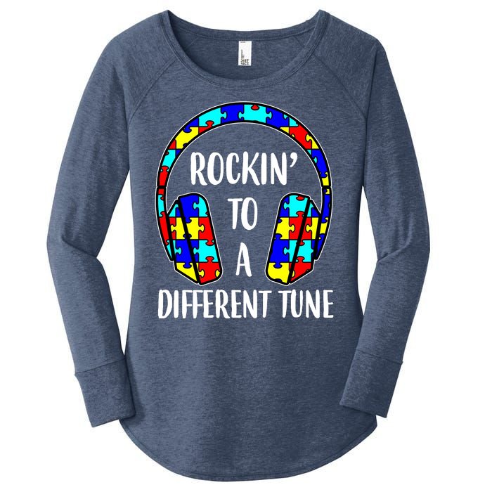 Rockin To A Different Tune Autism Awareness Women's Perfect Tri Tunic Long Sleeve Shirt