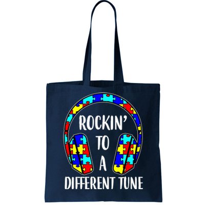 Rockin To A Different Tune Autism Awareness Tote Bag