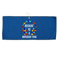 Rockin To A Different Tune Autism Awareness Large Microfiber Waffle Golf Towel