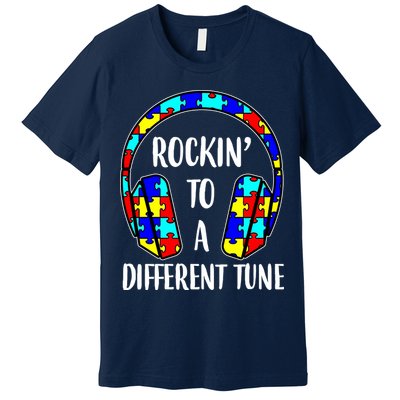 Rockin To A Different Tune Autism Awareness Premium T-Shirt
