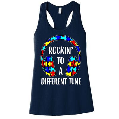 Rockin To A Different Tune Autism Awareness Women's Racerback Tank