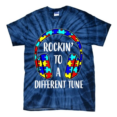 Rockin To A Different Tune Autism Awareness Tie-Dye T-Shirt
