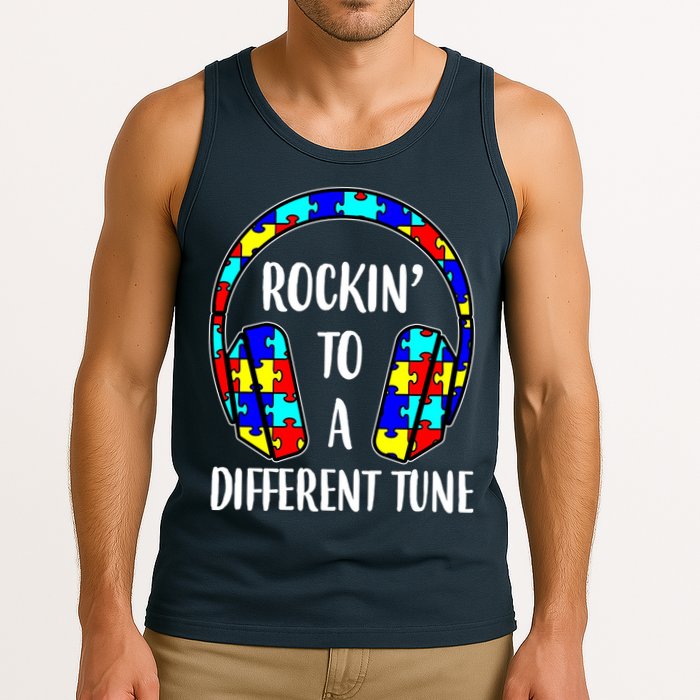 Rockin To A Different Tune Autism Awareness Tank Top