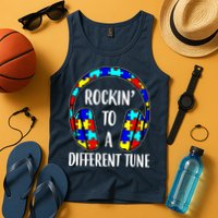 Rockin To A Different Tune Autism Awareness Tank Top