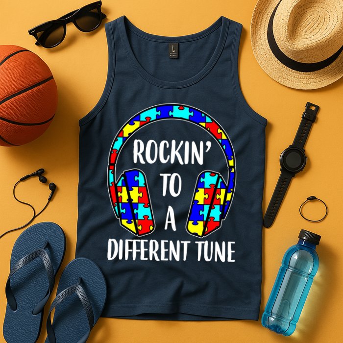 Rockin To A Different Tune Autism Awareness Tank Top