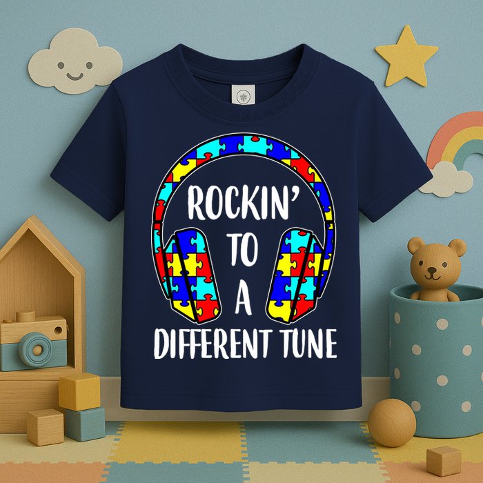Rockin To A Different Tune Autism Awareness Toddler T-Shirt
