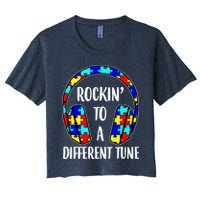 Rockin To A Different Tune Autism Awareness Crop Top