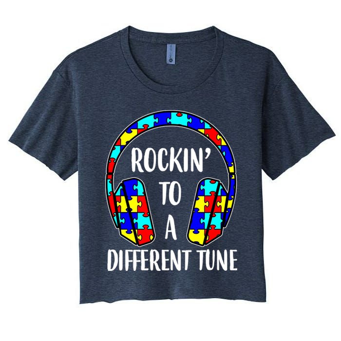 Rockin To A Different Tune Autism Awareness Crop Top