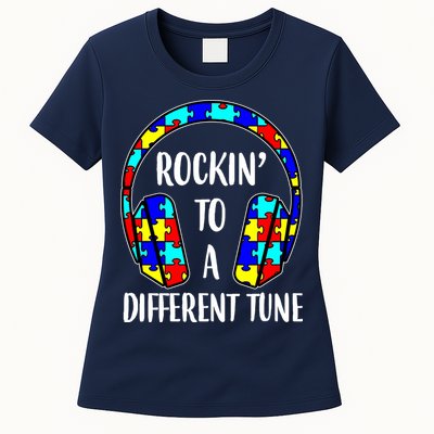 Rockin To A Different Tune Autism Awareness Womens T-Shirt