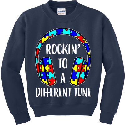 Rockin To A Different Tune Autism Awareness Kids Sweatshirt