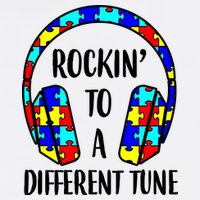 Rockin To A Different Tune Autism Awareness Garment-Dyed Sweatshirt