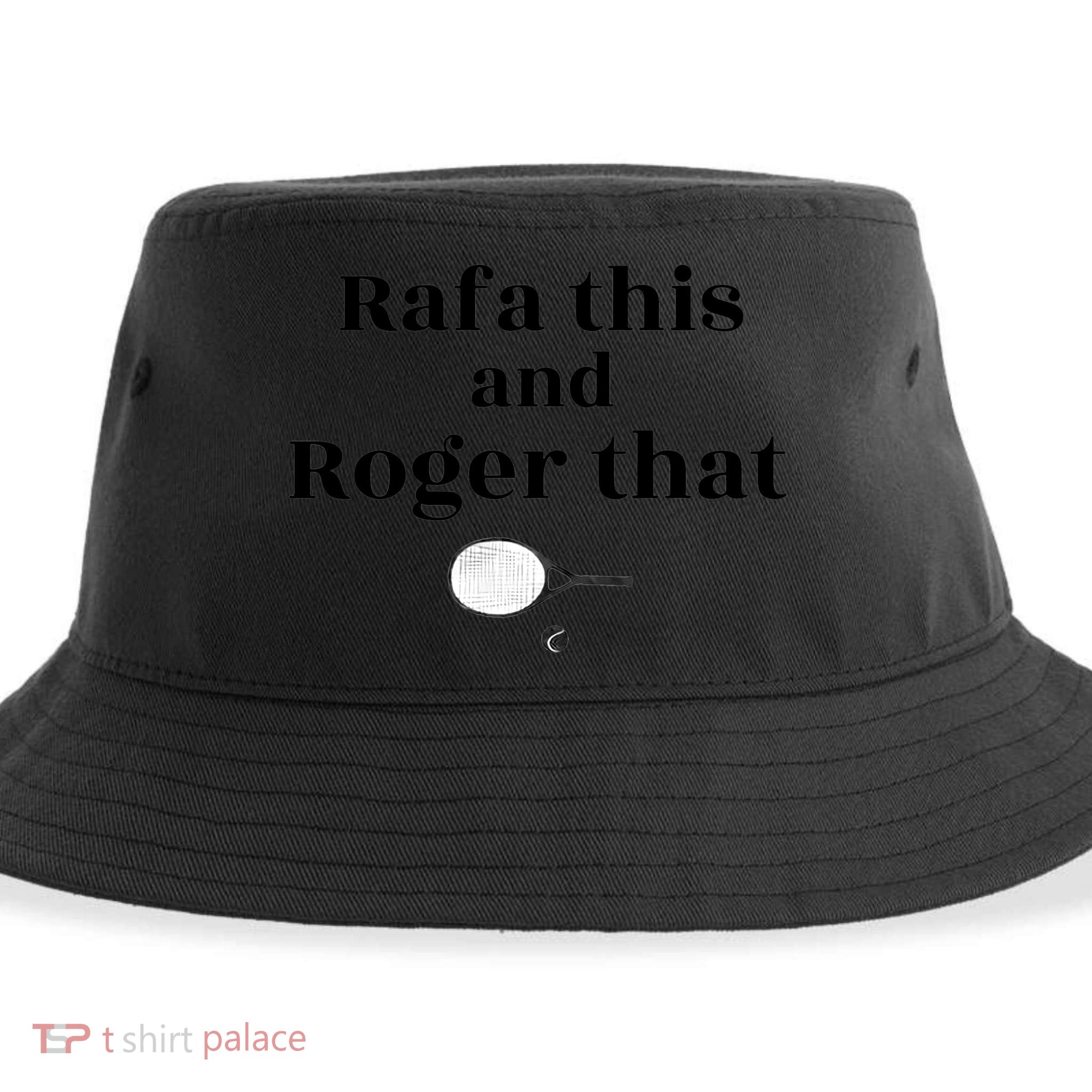 Rafa This And Roger That Roger Federer Lover Fan Thank You Tennis Lover Sustainable Bucket Hat