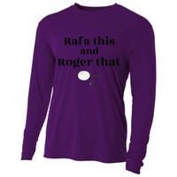 Rafa This And Roger That Roger Federer Lover Fan Thank You Tennis Lover Cooling Performance Long Sleeve Crew