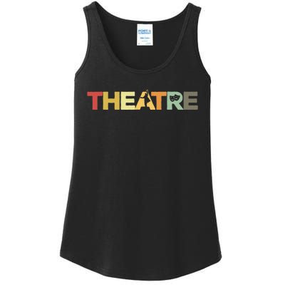 Retro Theatre Actor Rehearsal Vintage Drama Theater Ladies Essential Tank