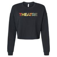 Retro Theatre Actor Rehearsal Vintage Drama Theater Cropped Pullover Crew