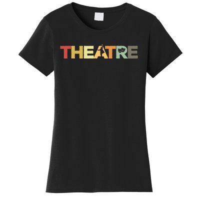 Retro Theatre Actor Rehearsal Vintage Drama Theater Women's T-Shirt