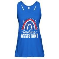 Rainbow Teaching Assistant 4th Of July Usa America Patriotic Gift Ladies Essential Flowy Tank