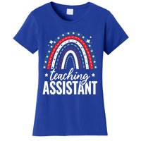 Rainbow Teaching Assistant 4th Of July Usa America Patriotic Gift Women's T-Shirt