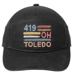 Retro Toledo Area Code 419 Residents State Ohio 7-Panel Snapback Hat